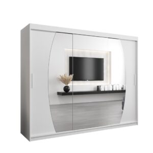 Elypse Sliding Door Wardrobe 250cm - shown in a bedroom setting, 250cm wide