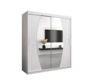 Elypse Sliding Door Wardrobe 180cm - shown in a bedroom setting, 180cm wide