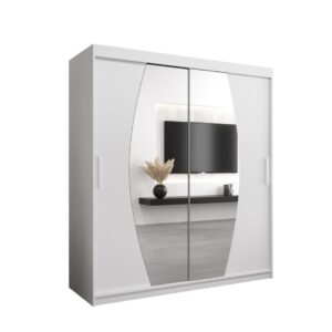 Elypse Sliding Door Wardrobe 180cm - shown in a bedroom setting, 180cm wide