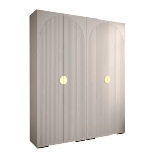Manhattan I Hinged Door Wardrobe 200cm - shown in a bedroom setting, 200cm wide