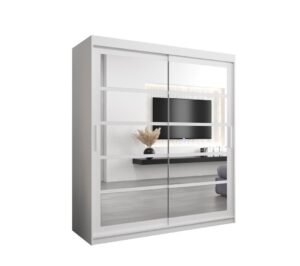 Roma II Sliding Door Wardrobe 180cm - side profile showing the depth