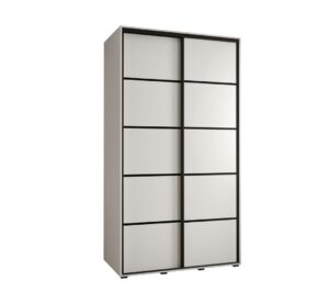 Cannes IV Sliding Door Wardrobe 140cm - side profile showing the depth