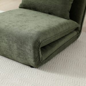 Carter Sofa Bed in Dionysus Olive Chenille, in a styled room setting