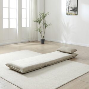 Carter Sofa Bed in Dionysus Taupe Chenille, in a styled room setting