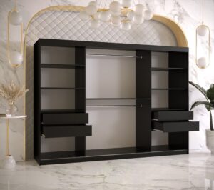 Ramiro II Sliding Door Wardrobe 250cm - close detail of the door finish and handle