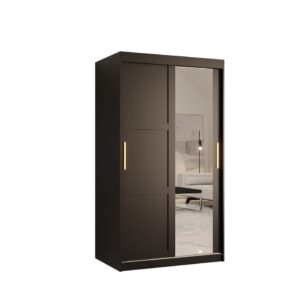 Ramiro II Sliding Door Wardrobe 100cm - shown in a bedroom setting, 100cm wide