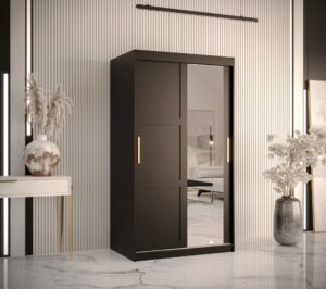 Ramiro II Sliding Door Wardrobe 100cm - front view with the doors closed