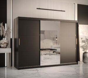 Ramiro II Sliding Door Wardrobe 250cm - front view with the doors closed