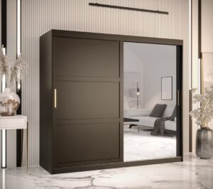 Ramiro II Sliding Door Wardrobe 200cm - front view with the doors closed