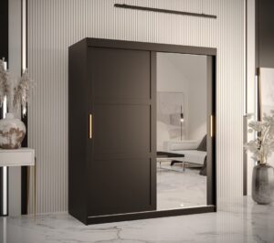 Ramiro II Sliding Door Wardrobe 150cm - front view with the doors closed