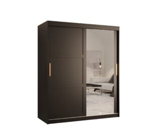 Ramiro II Sliding Door Wardrobe 150cm - shown in a bedroom setting, 150cm wide
