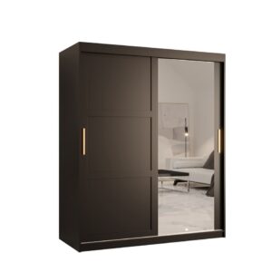 Ramiro II Sliding Door Wardrobe 150cm - shown in a bedroom setting, 150cm wide
