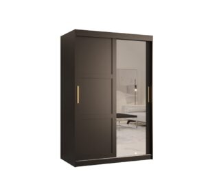 Ramiro II Sliding Door Wardrobe 120cm - shown in a bedroom setting, 120cm wide