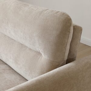 Harvey Sofa Bed in Venus Taupe Chenille, in a styled room setting
