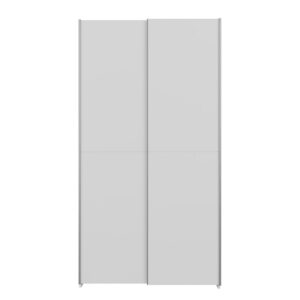 Home Nook Slim Sliding Door Wardrobe 100cm front view, doors closed, White