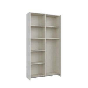Home Nook Slim Sliding Door Wardrobe 100cm interior with doors removed showing two shelf bays