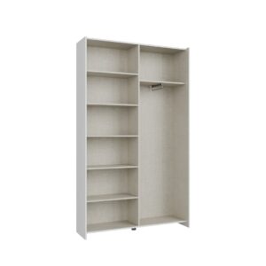 Home Nook Slim Sliding Door Wardrobe 120cm interior with doors removed showing shelf column and front-to-back rail