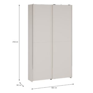 Home Nook Slim Sliding Door Wardrobe 120cm dimensions 120.1cm x 39.1cm x 210.5cm, Sand