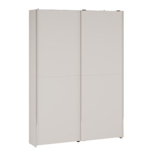 Home Nook Slim Sliding Door Wardrobe 150cm angled view, doors closed, Sand
