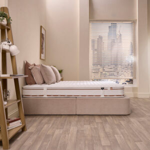 Side view of the Jay-Be Ryze 800 mattress showing its 23 cm depth and quilted border