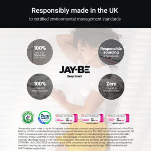 Jay-Be responsibly made in the UK: zero to landfill, foam-free construction and ISO certified factory