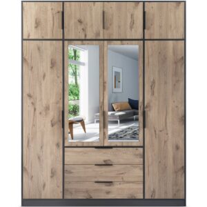 Lati 4 door wardrobe 196cm with the four door top unit fitted, front view