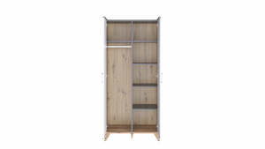 Mood MD-01 Hinged Wardrobe 85cm, shown at an angle — Arte-N kids wardrobe