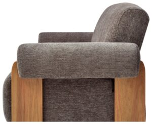 Mila Sofa Bed in Mercury Mocha Soft Chenille, product view on a white background