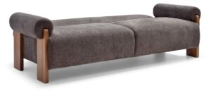 Mila Sofa Bed in Mercury Mocha Soft Chenille, product view on a white background