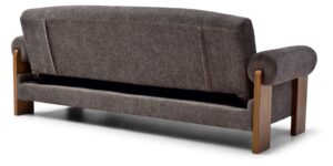 Mila Sofa Bed in Mercury Mocha Soft Chenille, product view on a white background