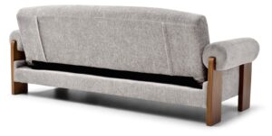Mila Sofa Bed in Mercury Natural Soft Chenille, product view on a white background