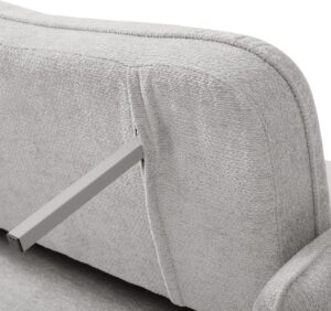 Millie Sofa Bed in Mercury Natural Soft Chenille, product view on a white background