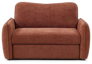 Millie Sofa Bed in Mercury Orange Soft Chenille, product view on a white background