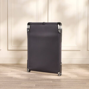 Jay-Be ME70 Mobile folding bed folded flat and standing upright for storage