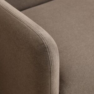 Murphy Sofa Bed in Mohair Taupe Flat Velvet, in a styled room setting