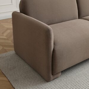 Murphy Sofa Bed in Mohair Taupe Flat Velvet, in a styled room setting