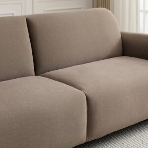 Murphy Sofa Bed in Mohair Taupe Flat Velvet, in a styled room setting