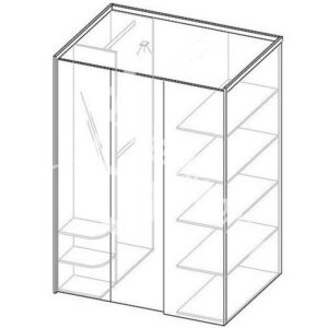 Pok PO-00 Walk-In Wardrobe, interior layout — Arte-N kids wardrobe