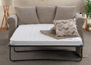 Portland 2 seater sofa bed opened out into a bed