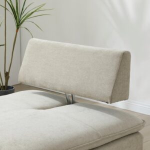 Rhodes Single Seat Sofa Bed in Dionysus Taupe Chenille, in a styled room setting