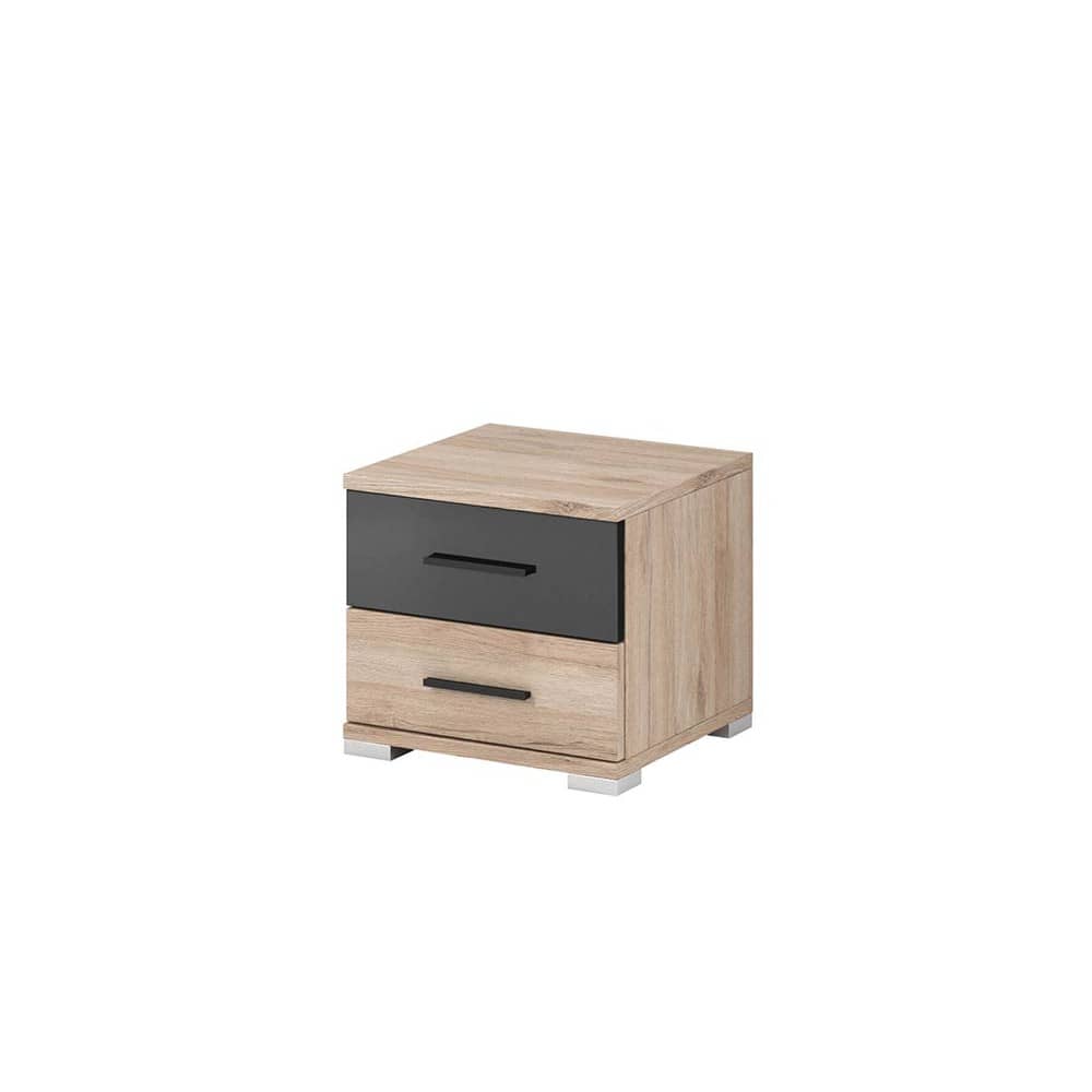 Bari Bedside Cabinet, shown from the front — Arte-N bedroom cabinet