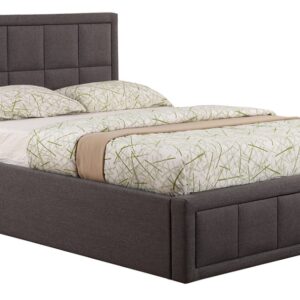 Apley Sia upholstered ottoman bed frame in grey fabric