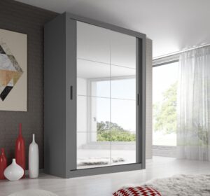Arti 19 - 2 Sliding Door Wardrobe 120cm - shown in a bedroom setting, 120cm wide