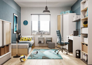 Imola IM-01 Corner Wardrobe, detail view — Arte-N kids wardrobe