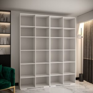 Manhattan I Hinged Door Wardrobe 200cm - interior layout with the doors open