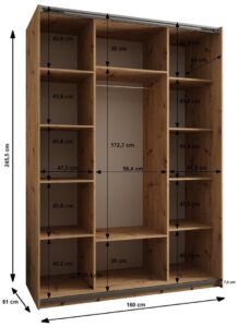 Trosa III Sliding Door Wardrobe 160cm - additional product view