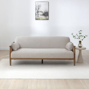 Zara Rattan Arm Sofa Bed, in a styled room setting